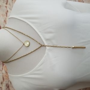 New Lucky Brand Y Tassel Necklace